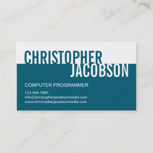 Modern Duotone Business Card - Teal