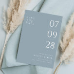 Modern Dusty Blue Elegant Wedding Save The Date<br><div class="desc">Modern Dusty Blue Elegant Wedding Save the Date</div>