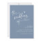 Modern Dusty Blue Handwriting Heart Wedding