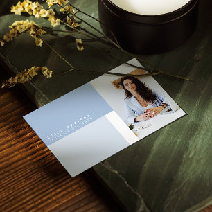 Modern Dusty Blue Professional Business Card