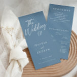 Modern Dusty Blue Script Wedding Program<br><div class="desc">Modern Dusty Blue Script Wedding Program
See matching collection in our store.</div>