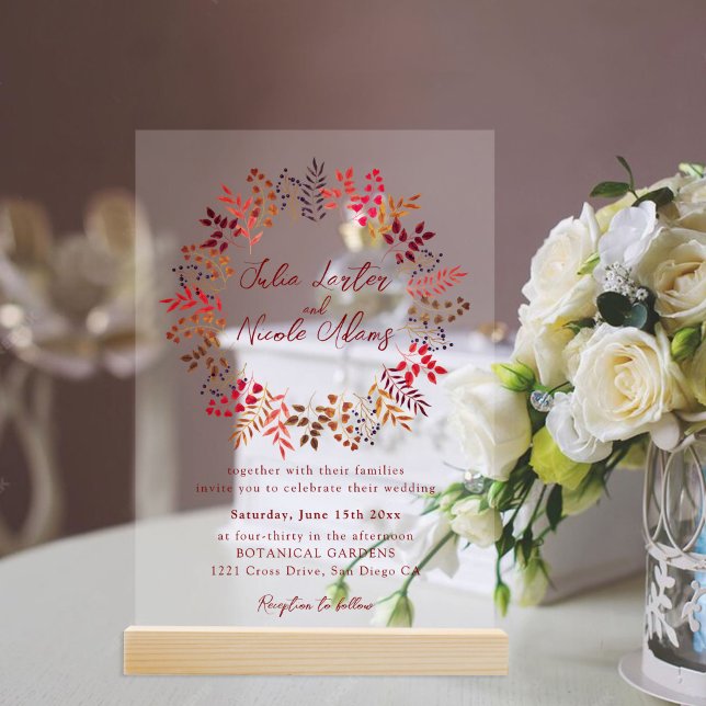 Modern Dusty Blue Sea Shell Beach Ocean Wedding Acrylic Invitations (Creator Uploaded)