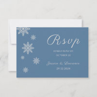 Modern Dusty Blue Silver Winter Wedding QR Code