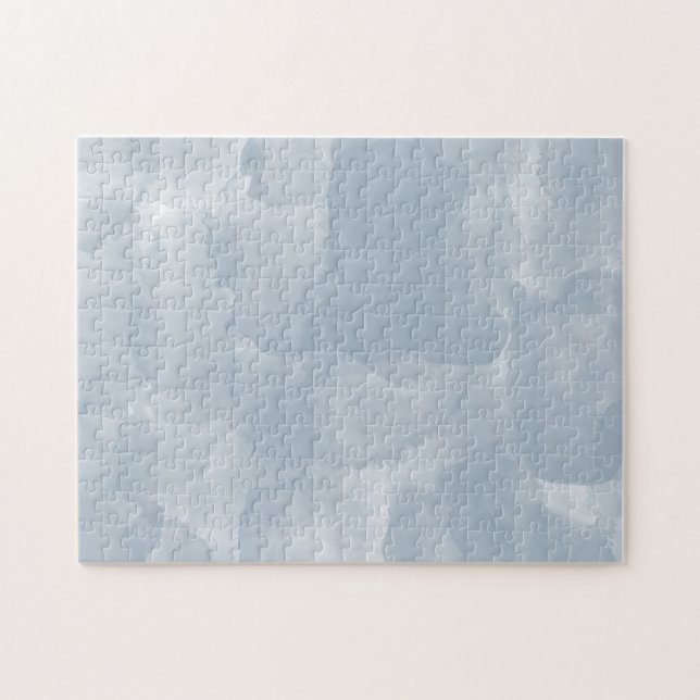 Modern Dusty Blue Watercolor Brush Strokes Jigsaw Puzzle (Horizontal)