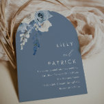 Modern Dusty Blue & White Boho Arch Wedding Invitation<br><div class="desc">Modern Dusty Blue & White Boho Arch Wedding Invitation

See matching collection in Niche and Nest Store

Many thanks</div>