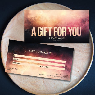 Modern Dusty Pink Certificate Gift Card