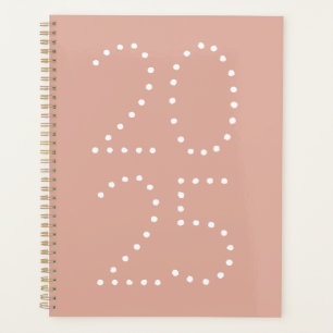 Modern dusty pink custom year typography planner