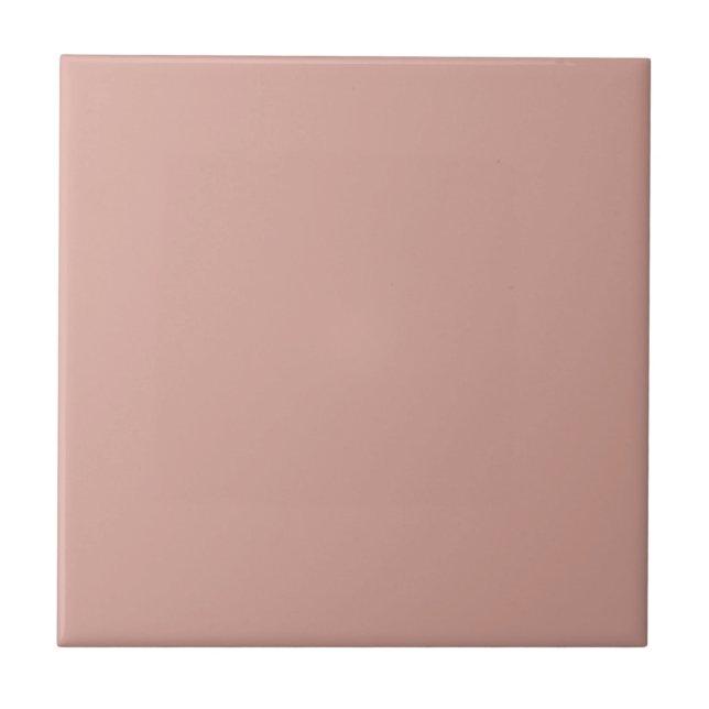 Modern Dusty Pink Monochrome  Ceramic Tile (Front)