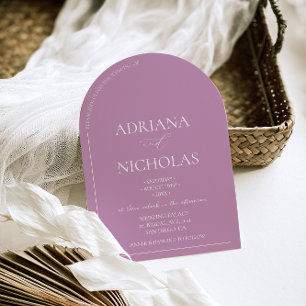 Modern Dusty Pink Wedding Invitation