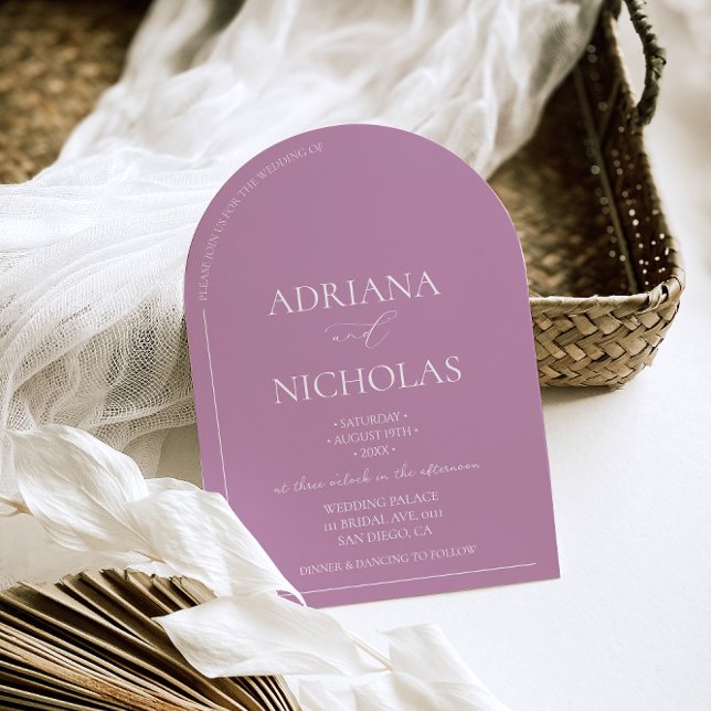 Modern Dusty Pink Wedding  Invitation (Creator Uploaded)