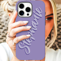 Modern Dusty Purple Minimal Script Name