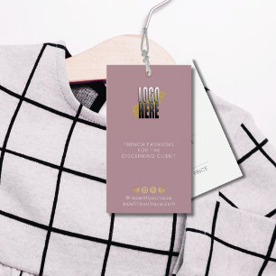 Modern Dusty Rose  Clothing Price tag with logo