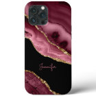 Modern Dusty Rose Gold Agate Crystal Personalise