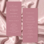 Modern Dusty Rose Minimalist Wedding Program<br><div class="desc">Create your own personalised wedding programs featuring modern typography and minimalist design in dusty rose colour.</div>