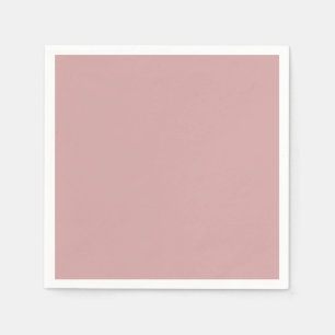 Modern dusty rose pink Plain Solid Colour Napkin
