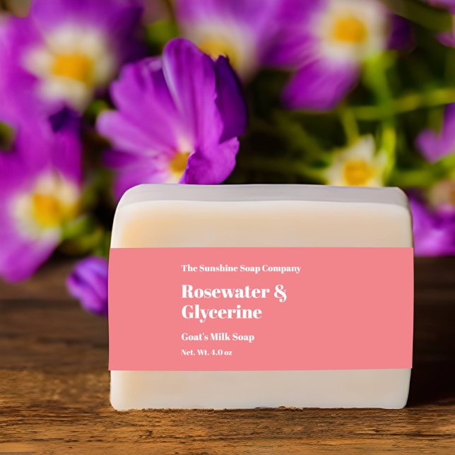 Modern Dusty Rose Soap Belly Band Invitation Belly Band (Creator Uploaded)