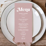 Modern Dusty Rose Wedding Menu<br><div class="desc">The perfect addition to your dusty rose wedding. This elegant menu complements a dusty rose wedding theme and blends beautifully with a mauve wedding or mauve wedding theme. Its dark mauve and burgundy accents make it ideal for a burgundy wedding theme. Perfect for a burgundy and dusty rose wedding theme,...</div>