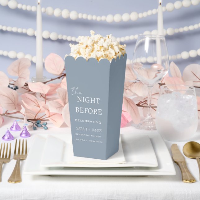 Modern Dusty the Night Before Rehearsal Dinner  Favour Box (Wedding)