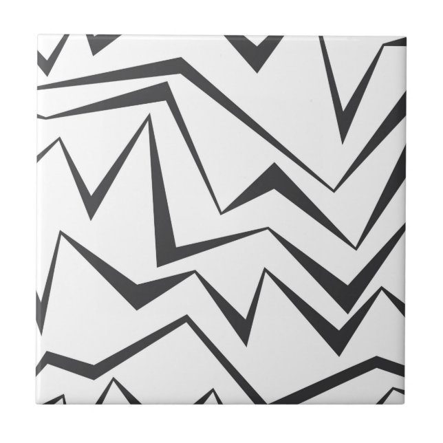 Modern, dynamic, simple, bold abstract graphic art ceramic tile (Front)