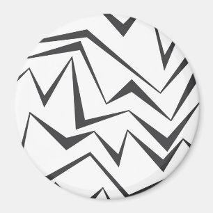 Modern, dynamic, simple, bold abstract graphic art magnet