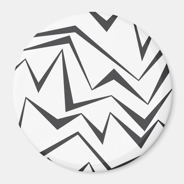 Modern, dynamic, simple, bold abstract graphic art magnet (Front)