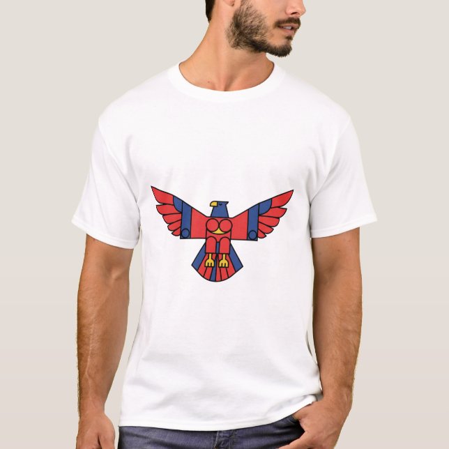 Modern Eagle – Geometric Flight in Bold Primary Co T-Shirt (Front)