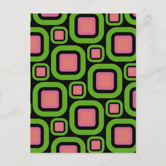 Modern Eames Rectangles 22 Postcard (Front)