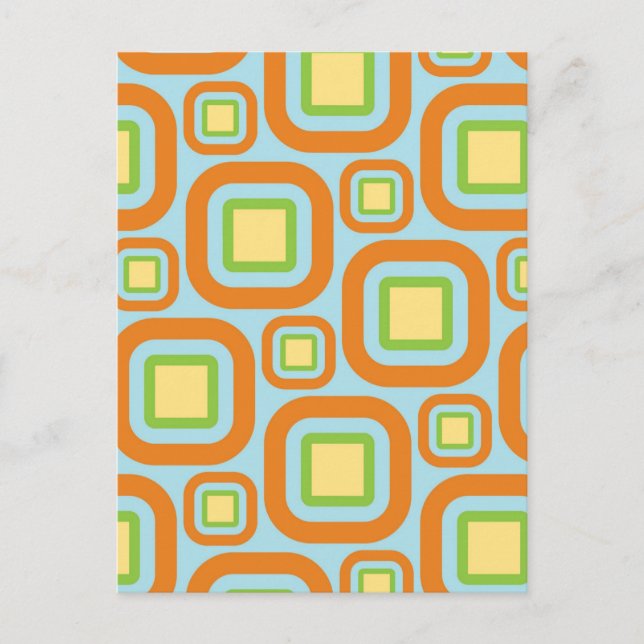 Modern Eames Rectangles 24 Postcard (Front)