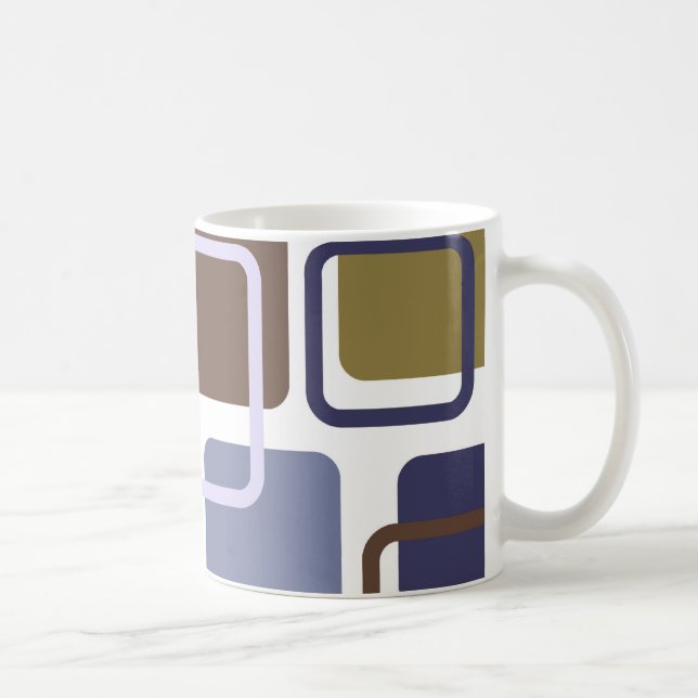 Modern Eames Rectangles 5 Coffee Mug (Right)