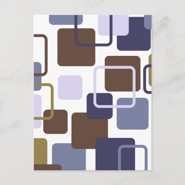 Modern Eames Rectangles 5 Postcard (Front)