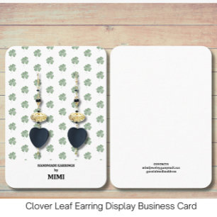 Modern Earring Display Business Card