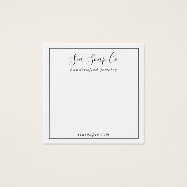 Modern Earring Display Card (Front)