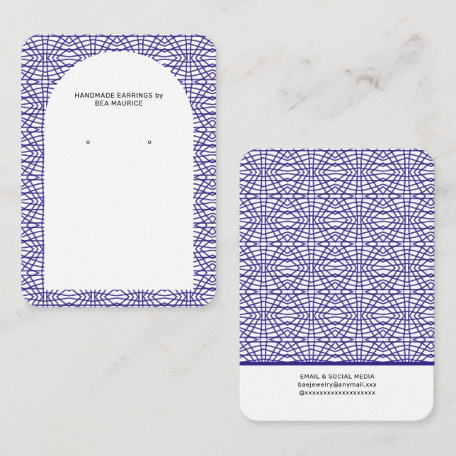  Modern Earring Display Holder Business Card (Front/Back)