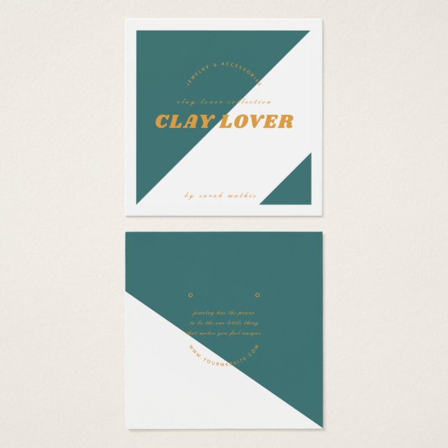 Modern Earring Jewellery Display Card (Front & Back)