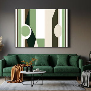Modern Earth Tone Abstract Geometric Art Poster