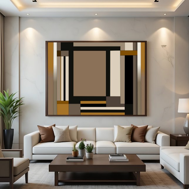 Modern Earth Tone Abstract Geometric Poster (Creator Uploaded)