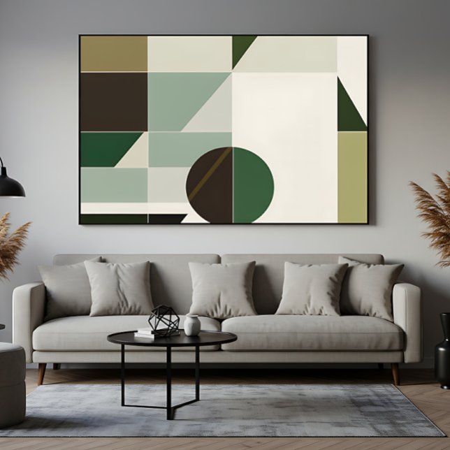 Modern Earth Tone Geometric Abstract Poster (Creator Uploaded)