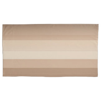 Modern earth tone gradient striped AI art  Pillowcase