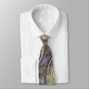 Modern Earth Tones Abstract Pattern Tie