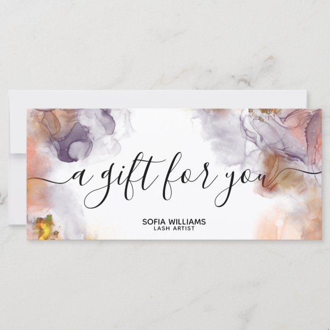 Modern Earth Tones Certificate Gift Card Add Logo (Front)