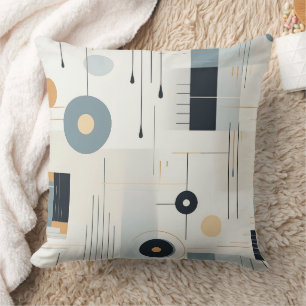 Modern Earthy Abstract Geometric Neutral (2) Cushion