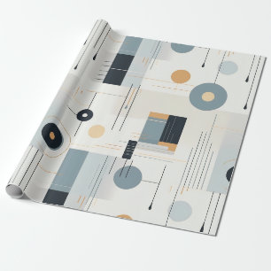 Modern Earthy Abstract Geometric Neutral (2) Wrapping Paper