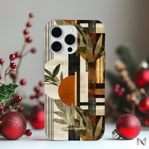 Modern Earthy Botanical - Abstract Minimalist iPhone 15 Pro Max Case