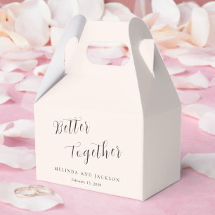 Modern Earthy Neutral Wedding Favour Box