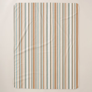 Modern Earthy Stripes with Blue Accent Sherpa Blanket