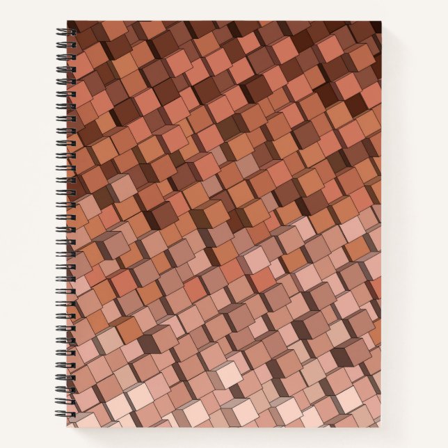 Modern Earthy Tones Mosaic Notebook (Front)