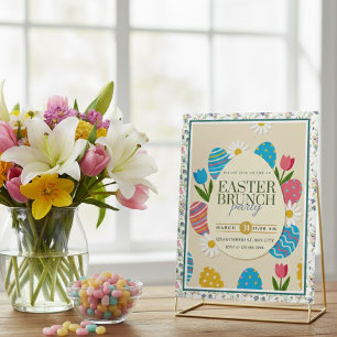 Modern Easter Brunch Egg Spring Garden Holiday Postcard