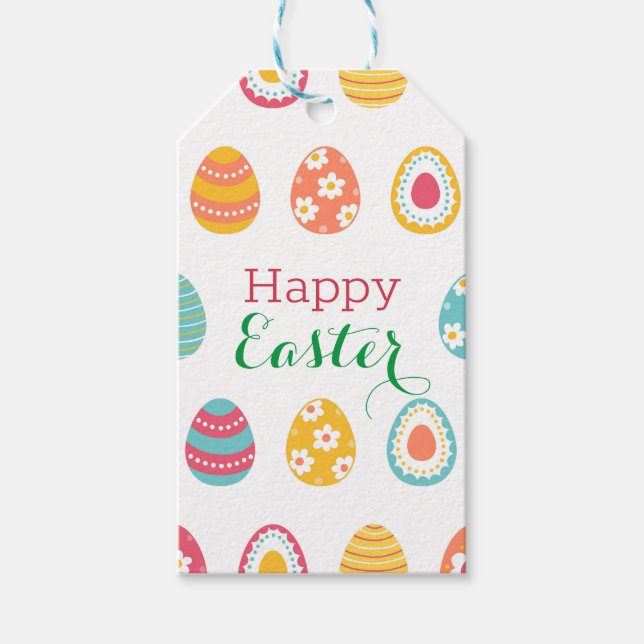 Modern Easter Egg Gift Tags (Front)