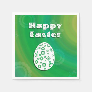 Modern Easter Egg Retro Paper Art Napkin