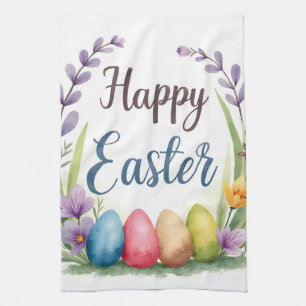 Modern Easter Eggs Beautiful Collection Tea Towel
